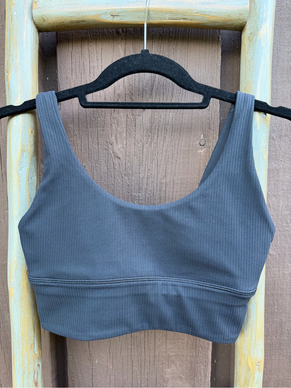 Lululemon Align Ribbed Scoopneck Yoga Pilates Bra Size 4 Black